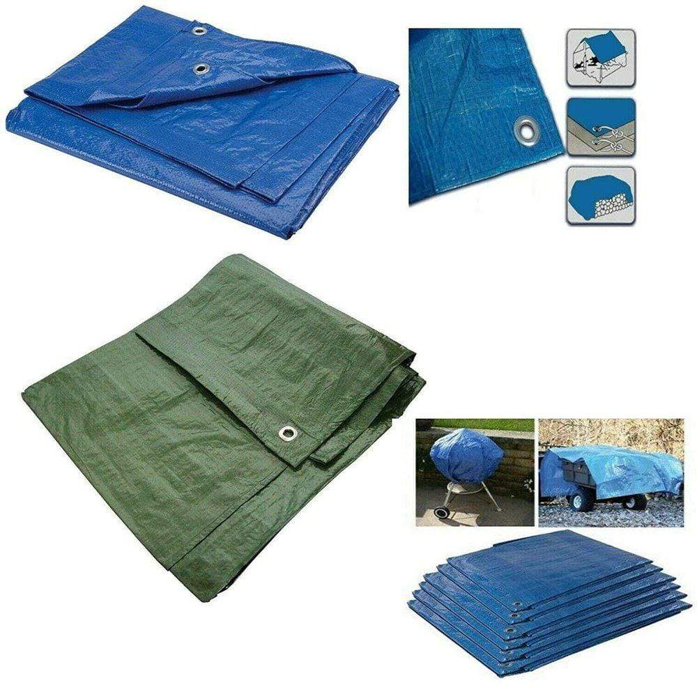 12' x 18' Tarpaulin Blue Waterproof Strong Cover Camping Blue Spirit Campervans