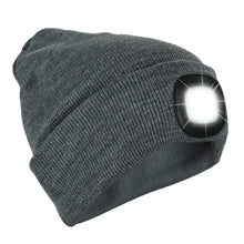 Load image into Gallery viewer, Knit Beanie Hat 4 LED Head Lamp Light Cap Outdoor Hunting Camping Fishing Spirit Campervans
