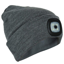 Load image into Gallery viewer, Knit Beanie Hat 4 LED Head Lamp Light Cap Outdoor Hunting Camping Fishing Spirit Campervans
