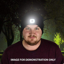 Load image into Gallery viewer, Knit Beanie Hat 4 LED Head Lamp Light Cap Outdoor Hunting Camping Fishing Spirit Campervans
